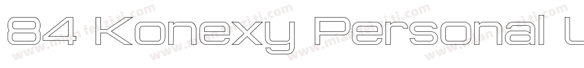 84 Konexy Personal Use字体转换